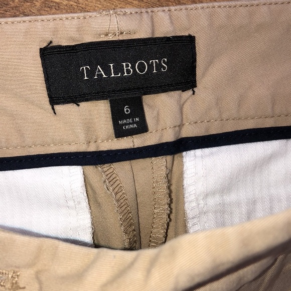 TALBOTS size 6 tan Bermuda khaki chino shorts - Picture 6 of 9